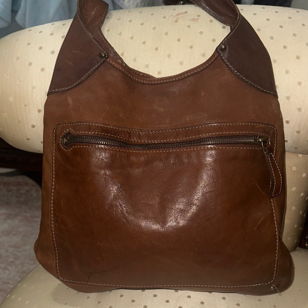 Banana republic large leather hobo bag unisex - Picture 2 of 16